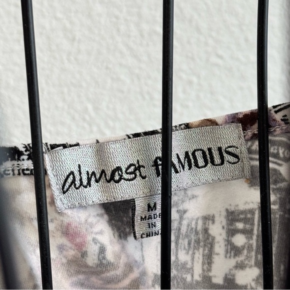 Almost Famous Black and White Sleeveless Mini Slip Dress - Picture 8 of 8